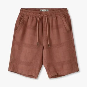 Boys Checked Slim Fit Cotton Shorts
