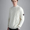Fisherman Crew-Neck Regular Fit Sweater with Iconic Badge