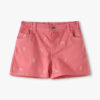 Girls Embroidered Regular Fit Shorts